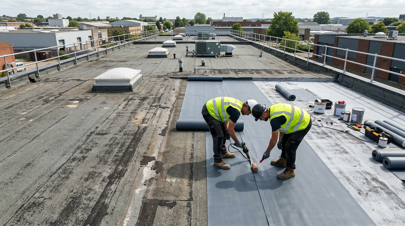 Flachdachsanierung Augsburg 1